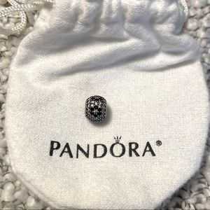 Pandora CZ pave flower charm